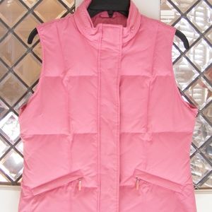 Quilted Pink Talbot's Vest Small Full zip Pockets EUC Hoodie Petite S Jacket